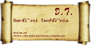 Darázsi Teofánia névjegykártya